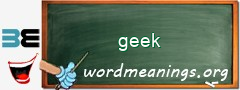 WordMeaning blackboard for geek